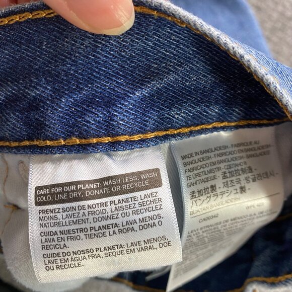 Levis 550 Jeans Mens 42 x 32 Blue Relaxed Fit slightly baggy Workwear Causal - Picture 10 of 15